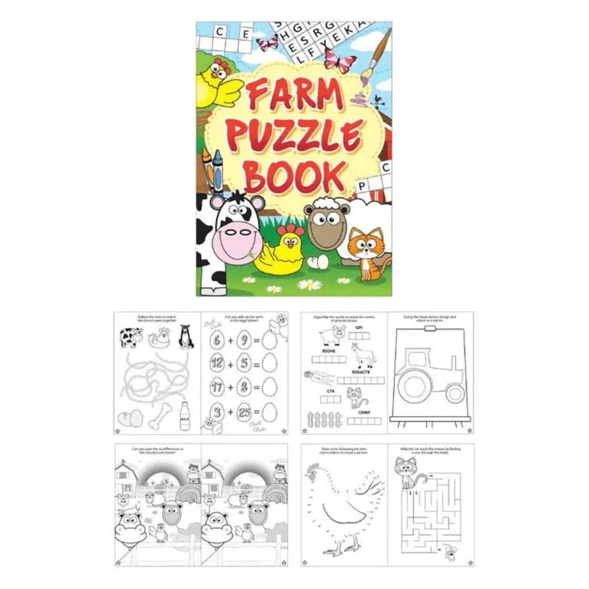 Farm Fun Puzzle Book - Kids Party Craft