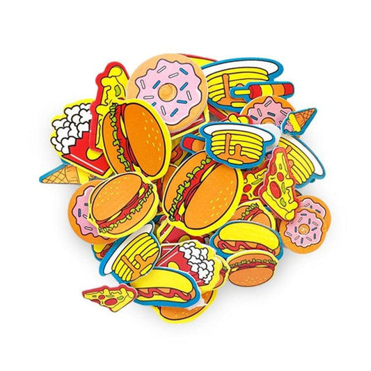 Fast Food Foam Stickers x 80 - Kids Party Craft