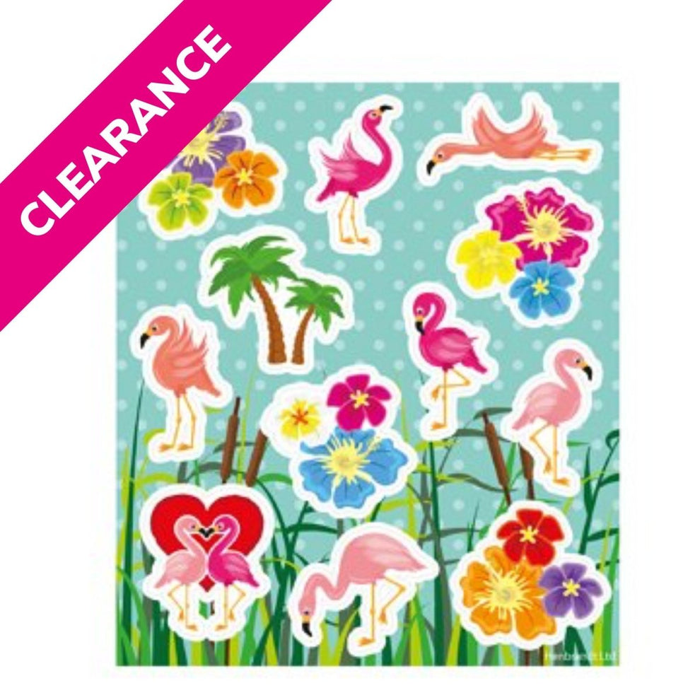 Flamingo Sticker Sheet - Kids Party Craft | Kids Party Craft