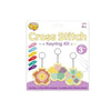 Flower Cross Stitch Keyrings Kit - Kids Party Craft