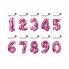 Foil Balloon Numbers Pink 32cm - Kids Party Craft