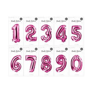 Foil Balloon Numbers Pink 32cm - Kids Party Craft