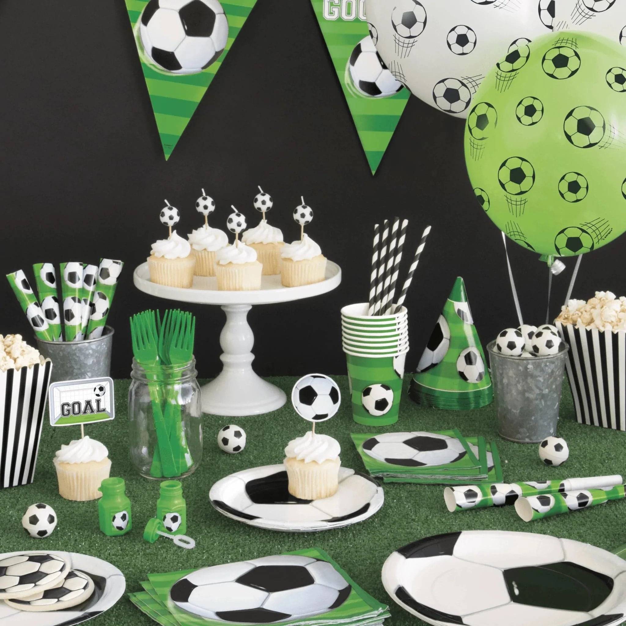 Football Birthday Candles 6pk - Kids Party Craft