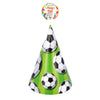 Football Party Cone Hats 6pcs (16.5cm) - Kids Party Craft