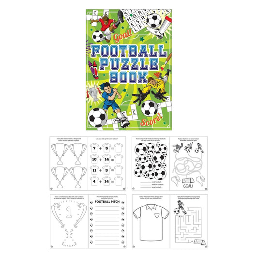 Football Themed Fun Puzzle Book - Kids Party Craft