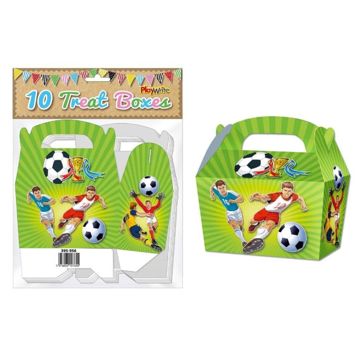 Football Treat Box 12cm Pack of 10 - Kids Party Craft