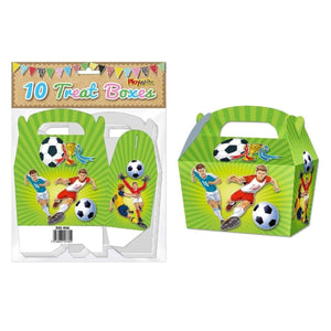 Football Treat Box 12cm Pack of 10 - Kids Party Craft