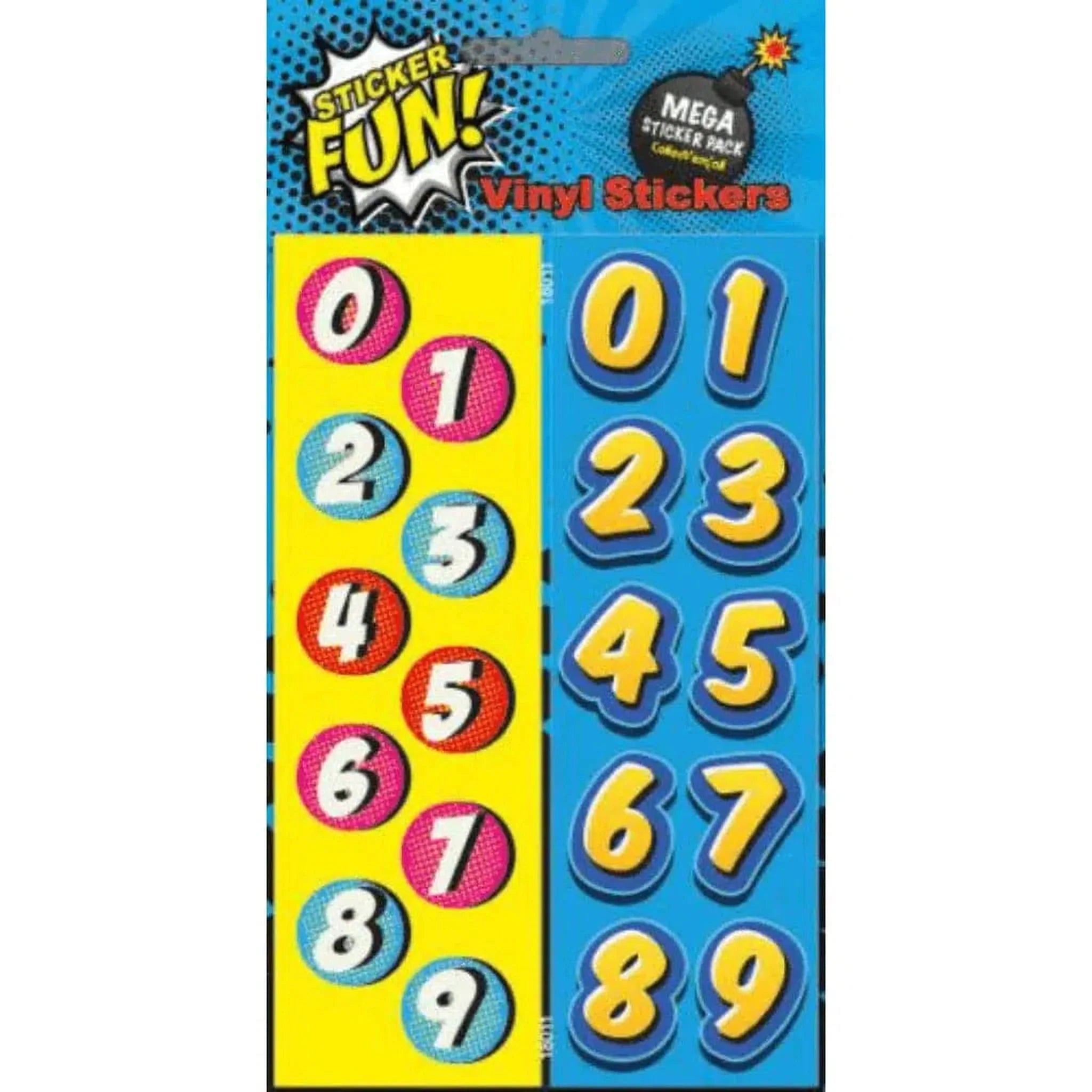 Fun Vinyl Stickers Numbers - Kids Party Craft