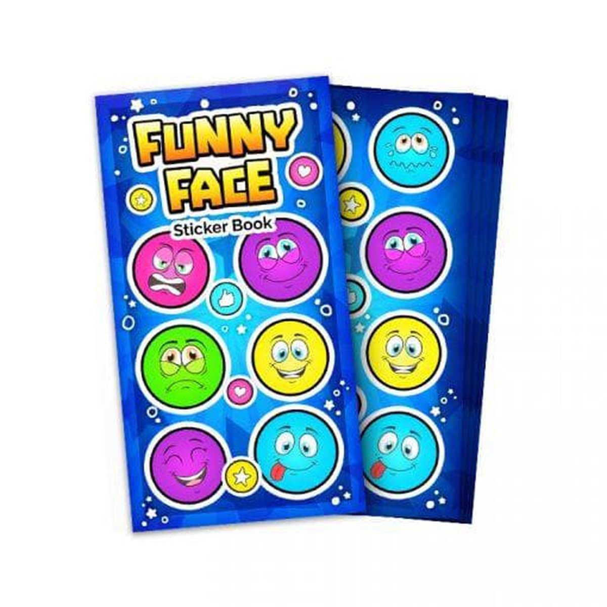 Funny Faces Mini Sticker Book (12 Sheets) - Kids Party Craft