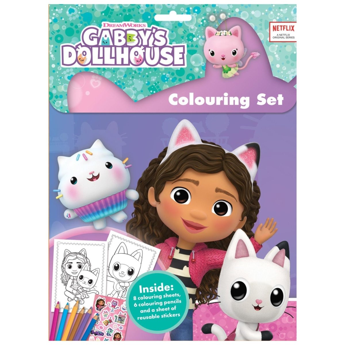 Gabby's Dollhouse Colouring Set - Kids Party Craft