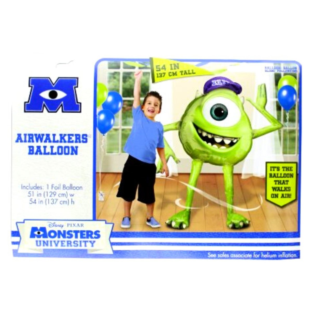 Giant Monsters University - Mike Air Walker Foil Balloon - Kids Party Craft