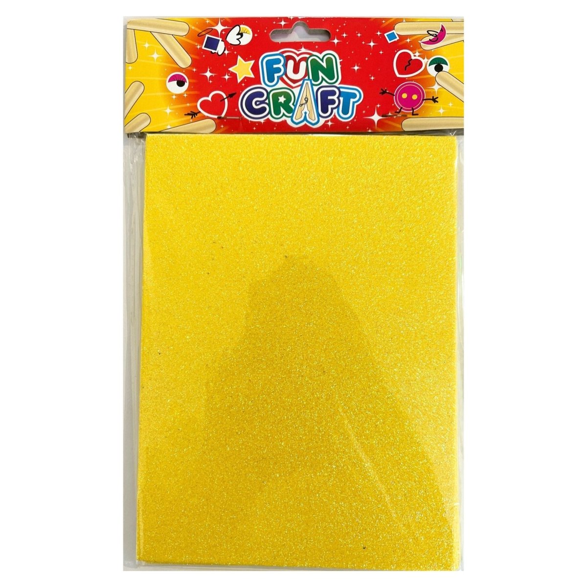Glitter Board 4 Pack - Yellow - Kids Party Craft