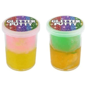 Glitter Crystal Putty Tubs 2 Layer - Kids Party Craft