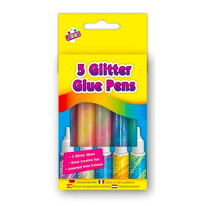 Glitter Glue Pens (5 Assorted) - Kids Party Craft