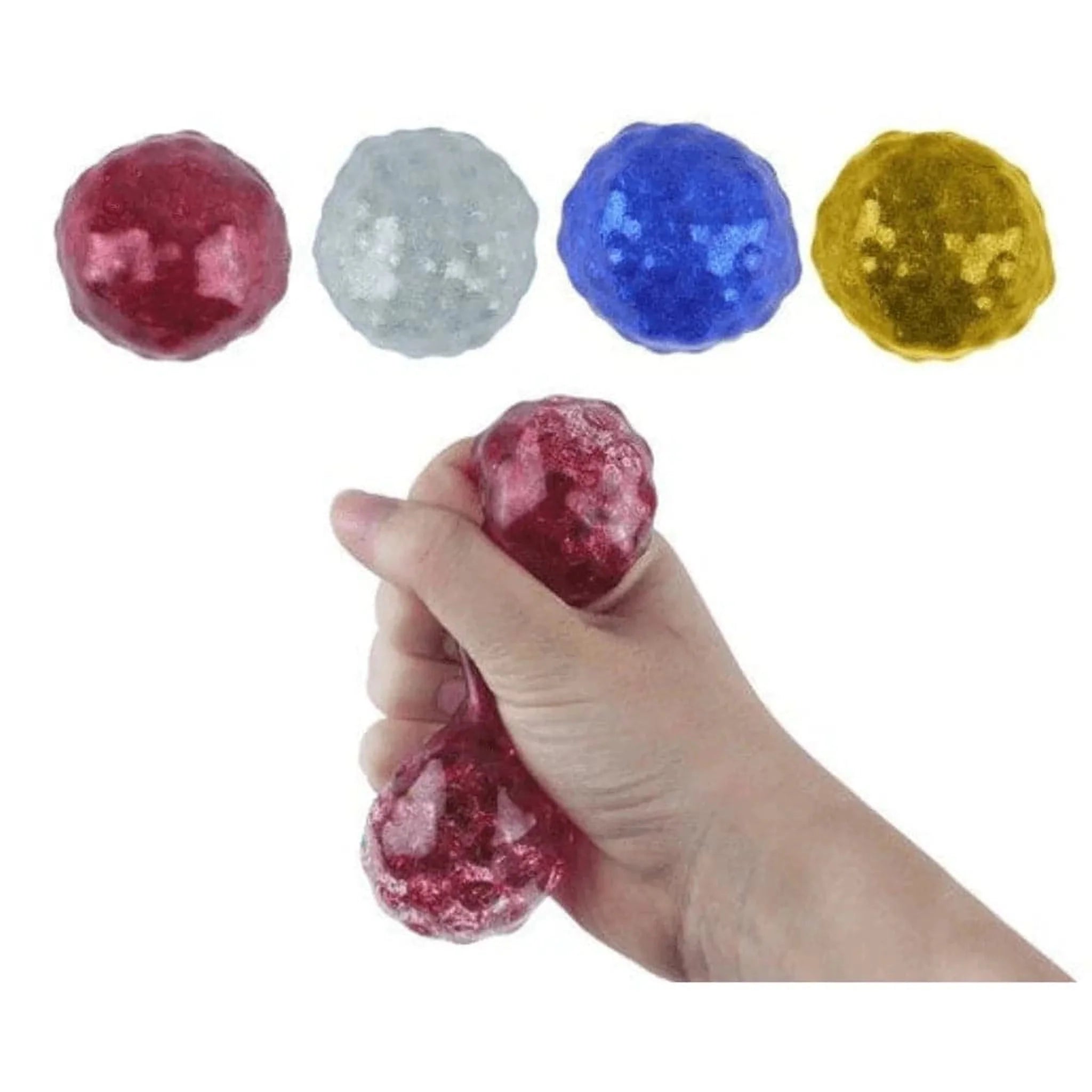 Glitter Squeeze Stress Balls with Beads - Kids Party Craft