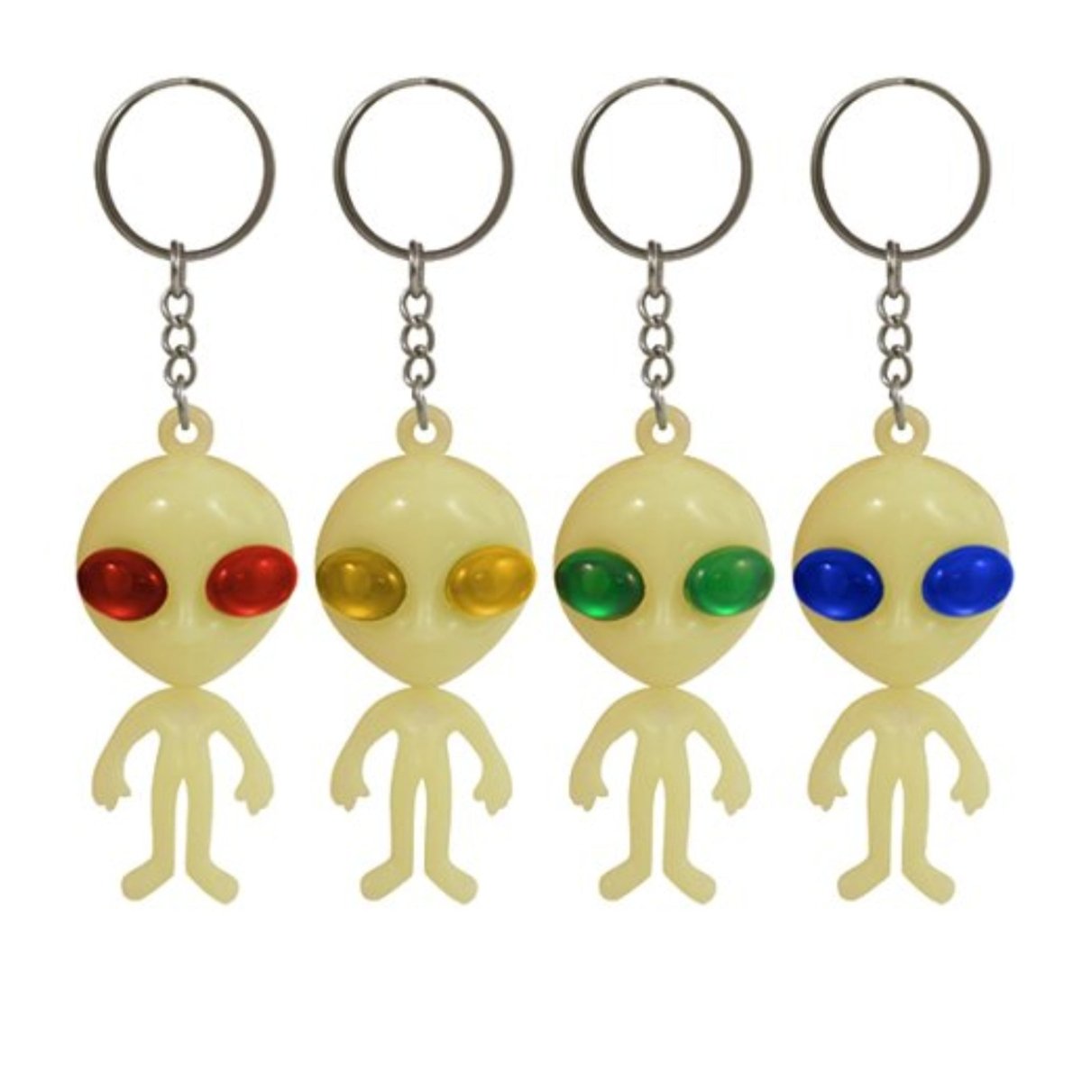 Alien Led Keychain Glow In The Dark Alien Keychain (7cm) - Kids Party Craft | Kids Party Craft
