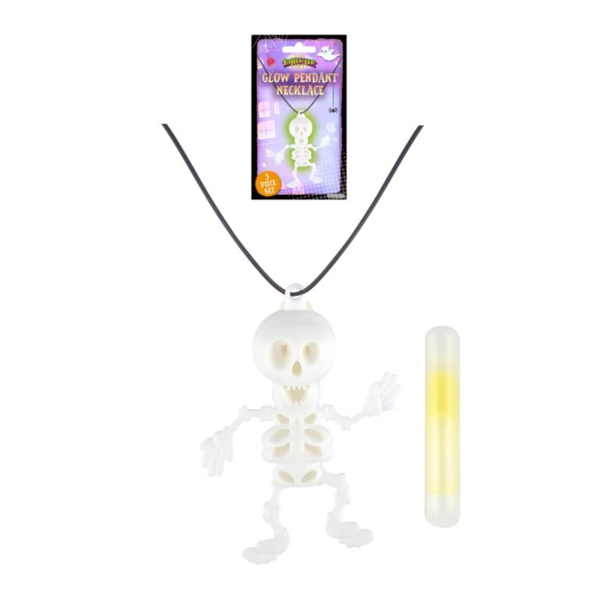 Glow in the Dark Skeleton Pendant - Kids Party Craft