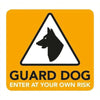 Guard Dog Information Sign 8cm x 8cm - Kids Party Craft