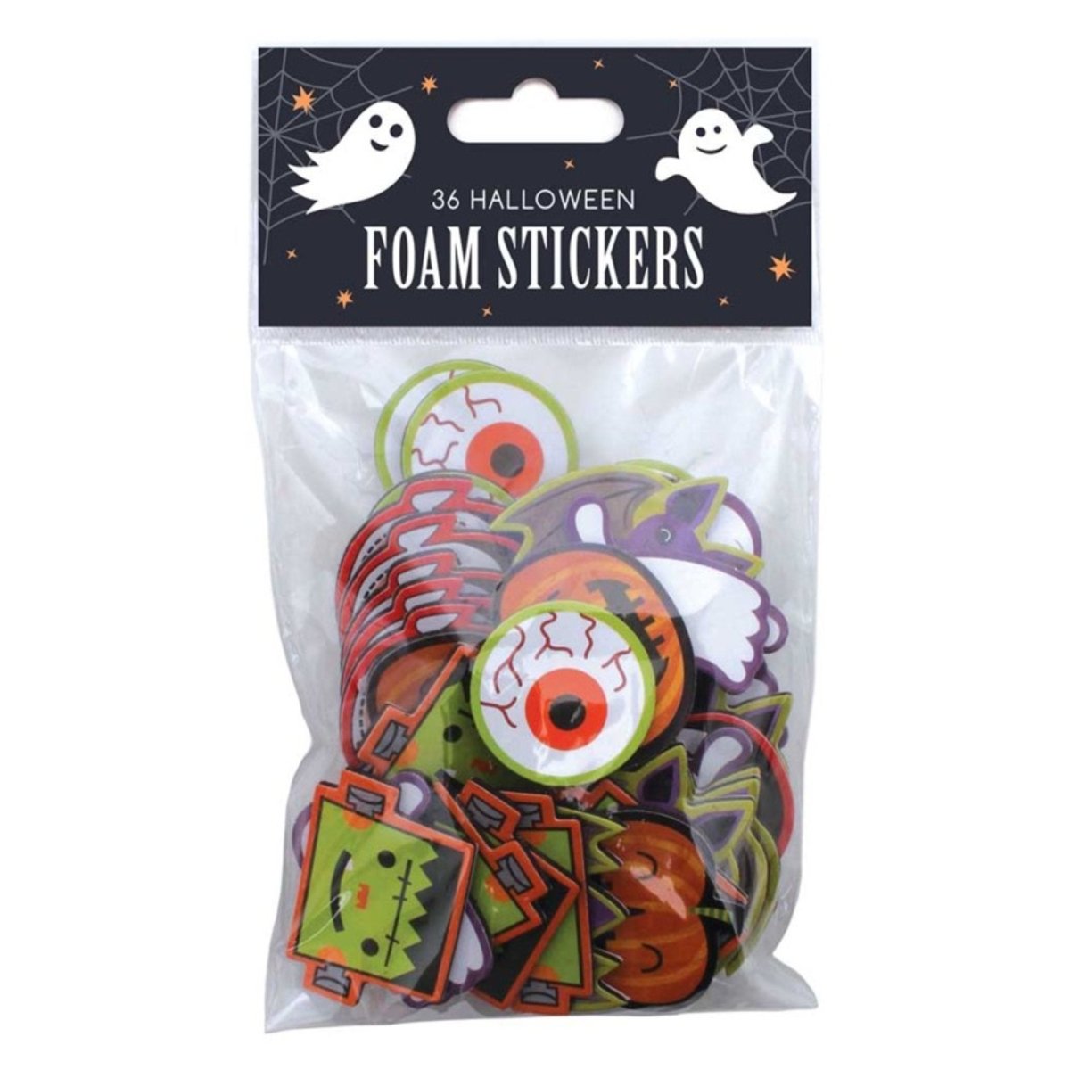 Halloween Foam Stickers 36pc - Kids Party Craft