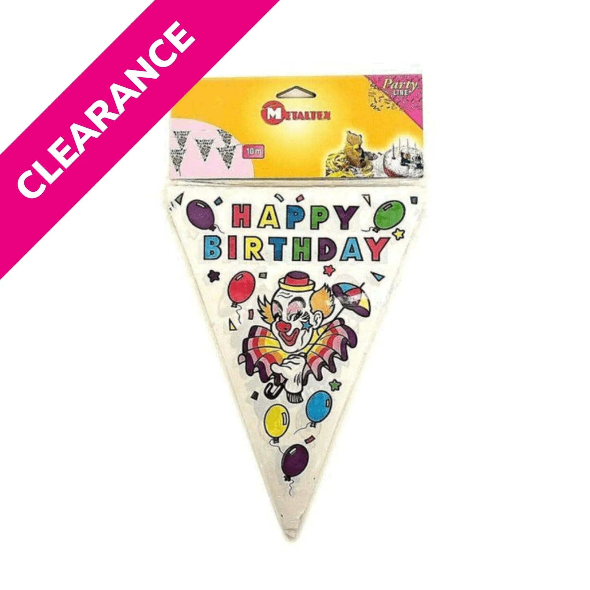 Happy Birthday Bunting Banner Hanging Decorations 10 Metres - Kids Party Craft