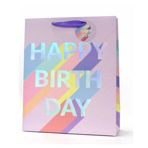 Happy Birthday Gift Bag Large Pink - Kids Party Craft