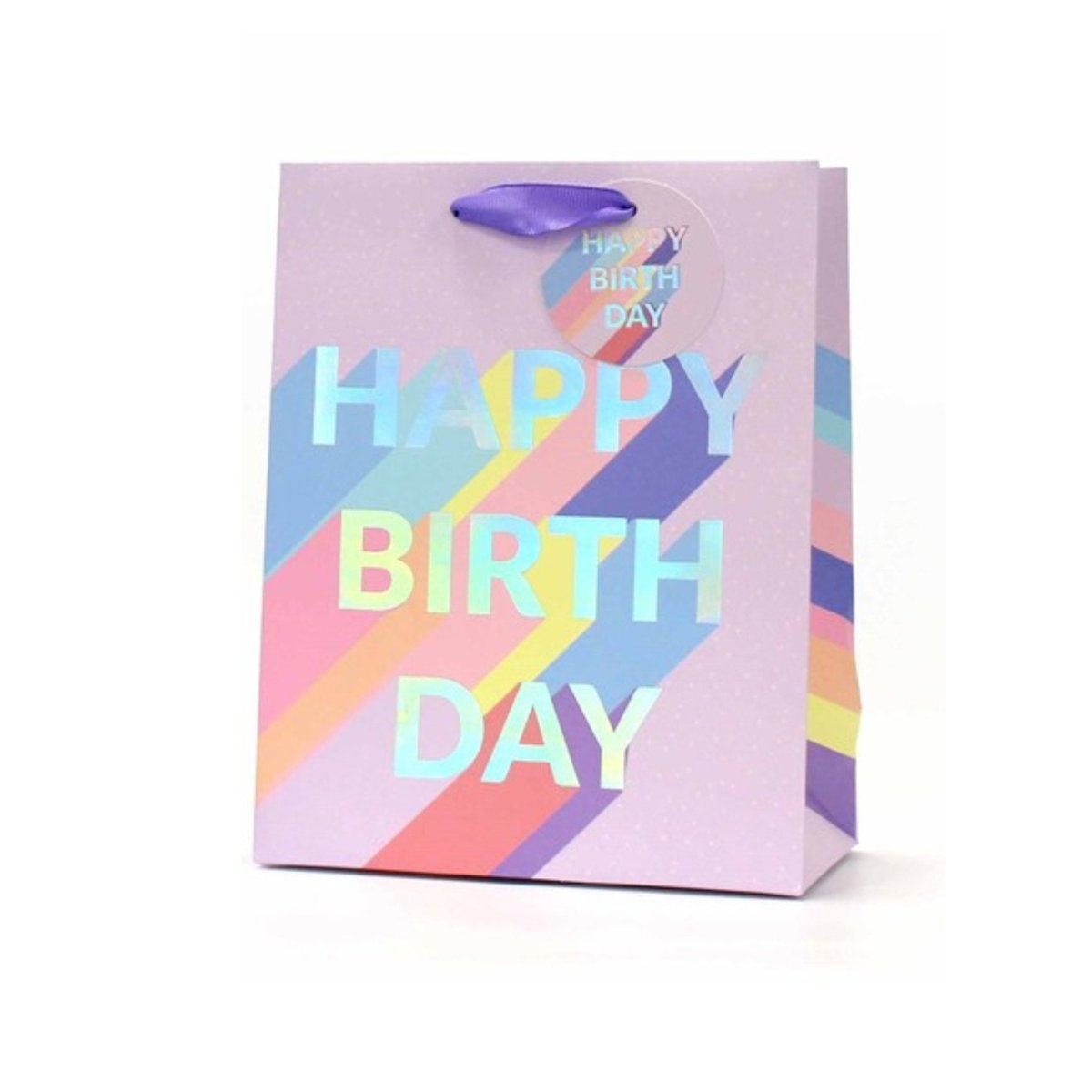 Happy Birthday Gift Bag Medium Pink - Kids Party Craft