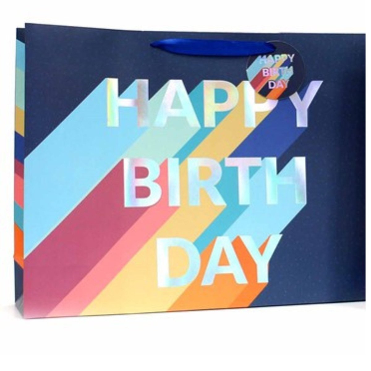 Happy Birthday Gift Bag Xtra Large Blue - Kids Party Craft
