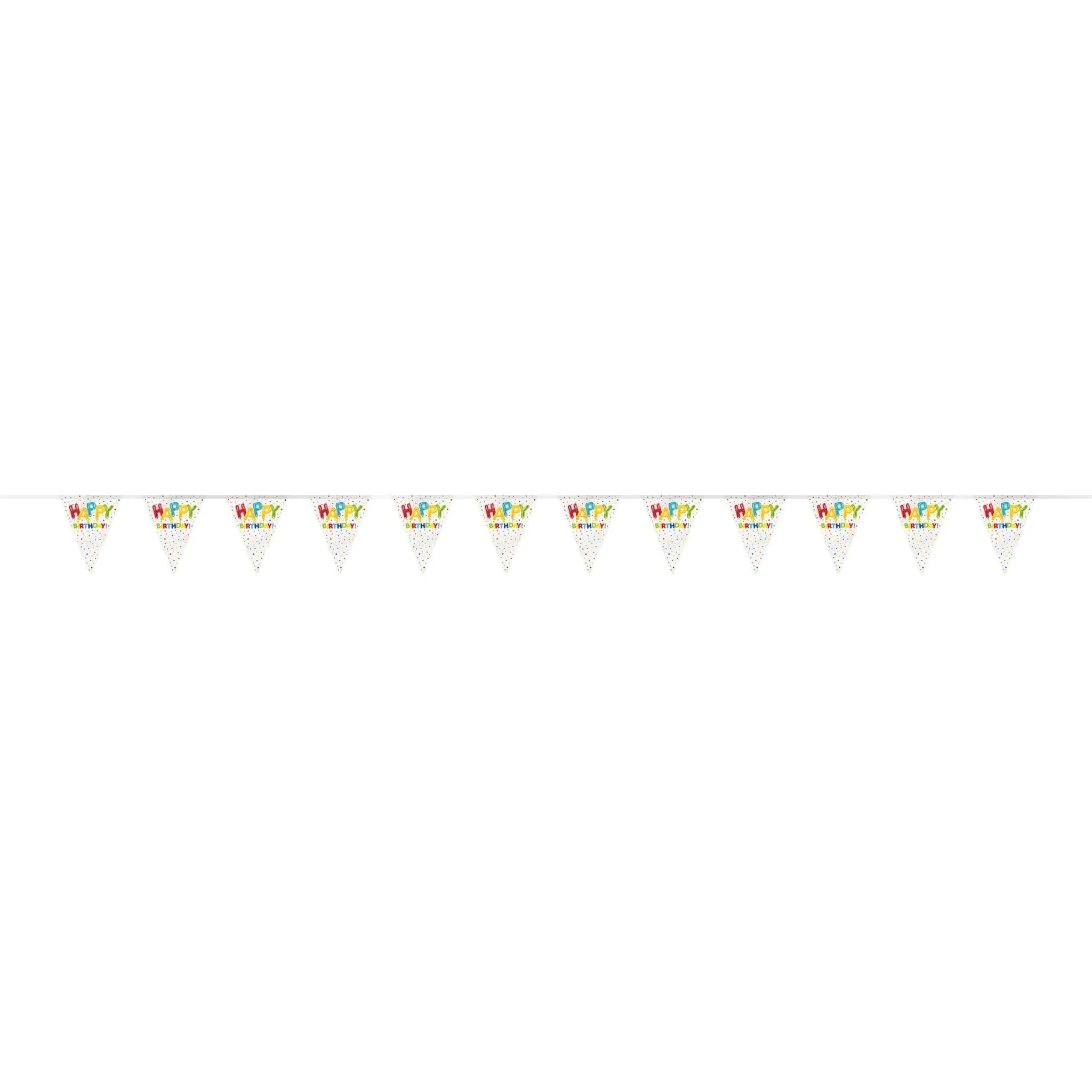 Happy Birthday Large 12ft Flag Banner - Kids Party Craft