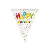 Happy Birthday Large 12ft Flag Banner - Kids Party Craft