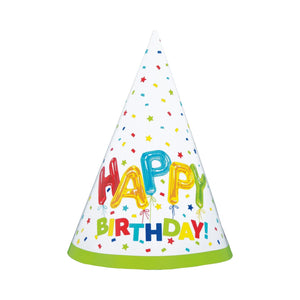 Happy Birthday Party Hats 8pk - Kids Party Craft