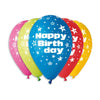 Happy Birthday With Stars Balloons (10 pack) - Kids Party Craft