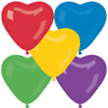 Heart Shaped Balloons Multicolour (10 Pack) - Kids Party Craft