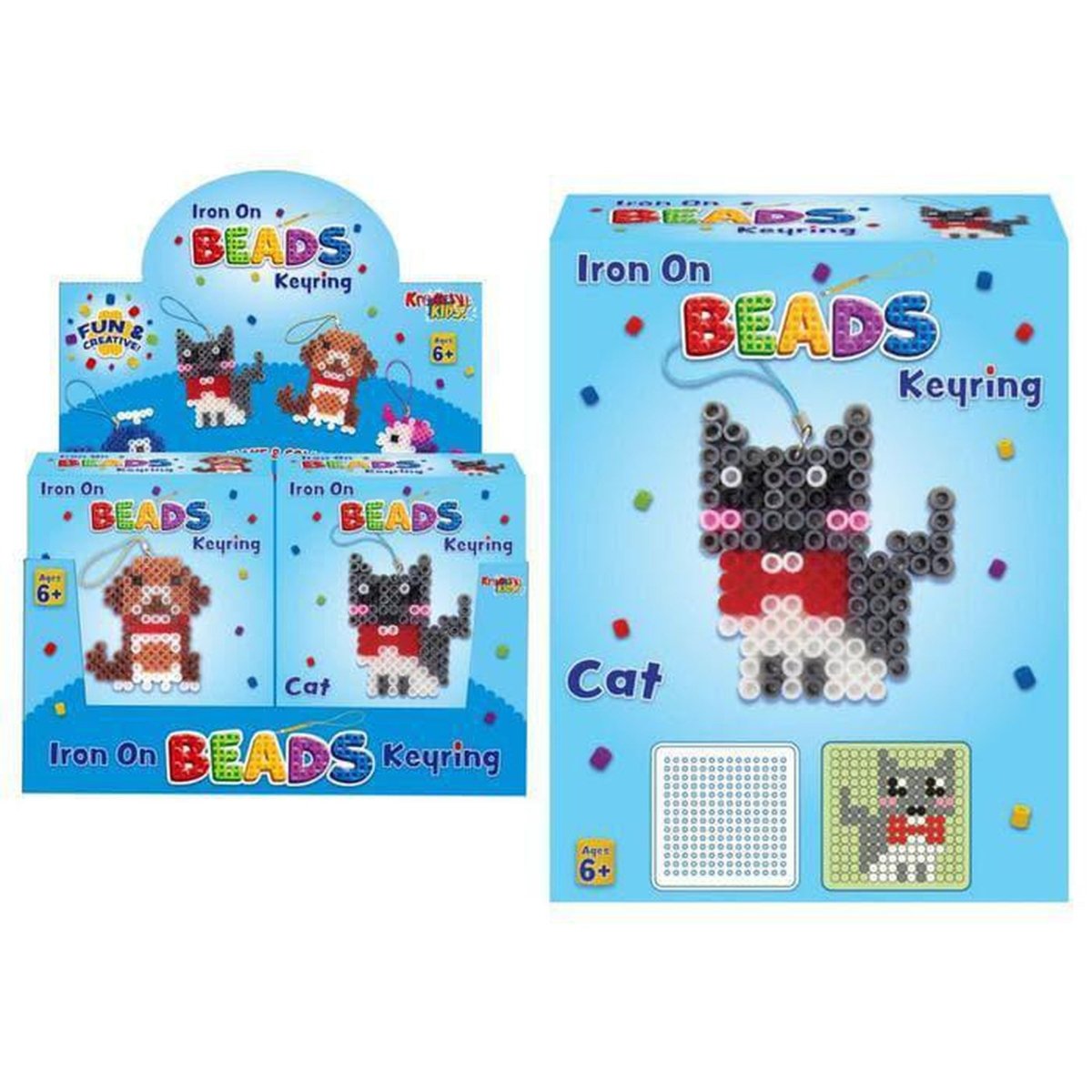 Iron On Picture Beads Keyring - Kids Party Craft