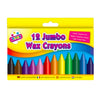Jumbo Wax Crayons (12 Assorted) - Kids Party Craft