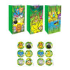 Jungle Animal Paper Party Bags with Stickers (12 pack) - Kids Party Craft