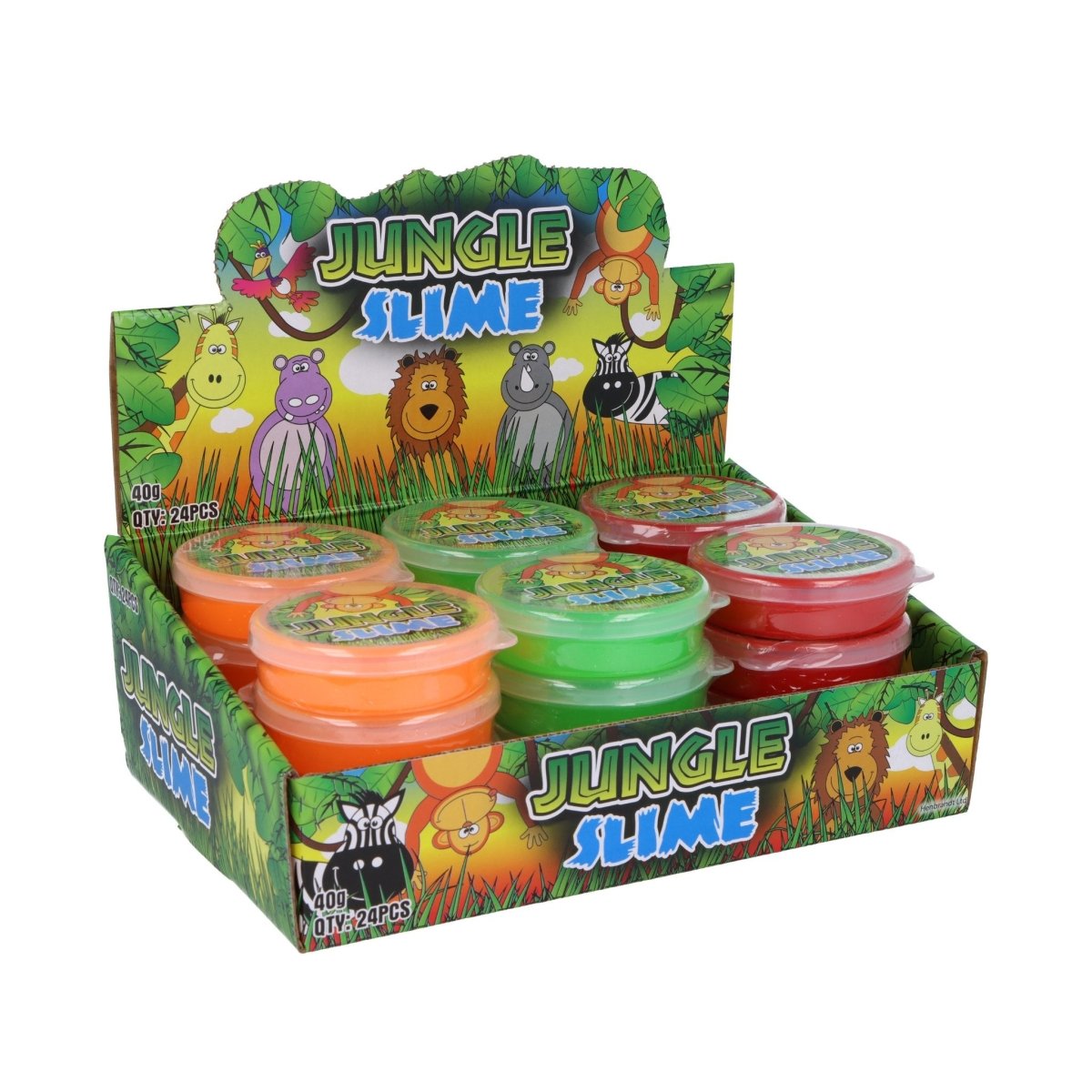 Jungle Animal Slime Tub (7cm x 2cm) - Kids Party Craft