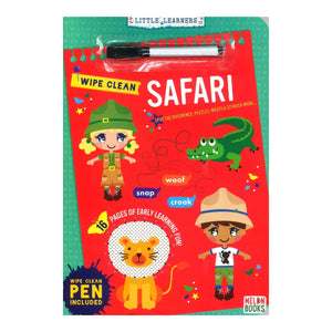 Jungle Safari Wipe Clean With Pen Book - Kids Party Craft