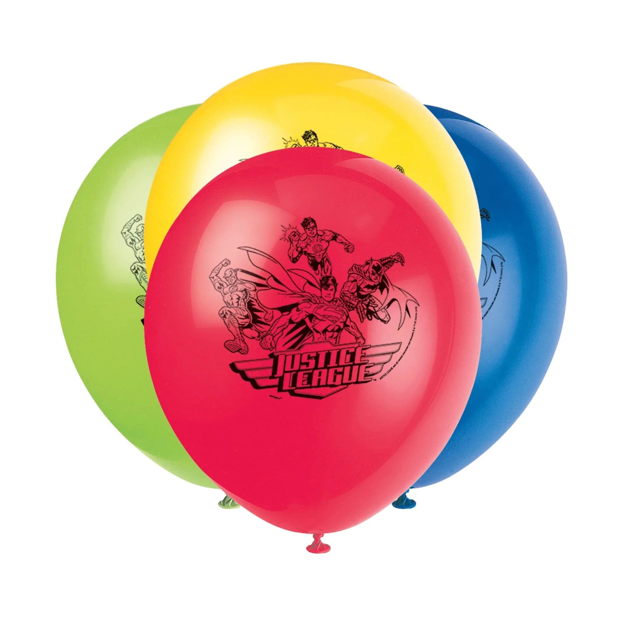 Justice League 12" Latex Balloons 8pk - Kids Party Craft
