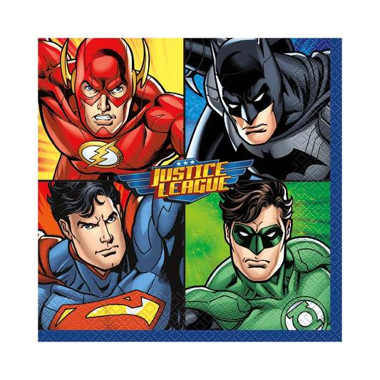 Justice League Beverage Napkins 16pk - Kids Party Craft