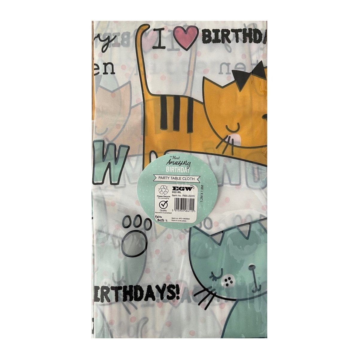 Kitten Themed Birthday Table Cloth - Kids Party Craft