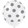 Large Balloon with Silver Polka Dots - 45cm/18