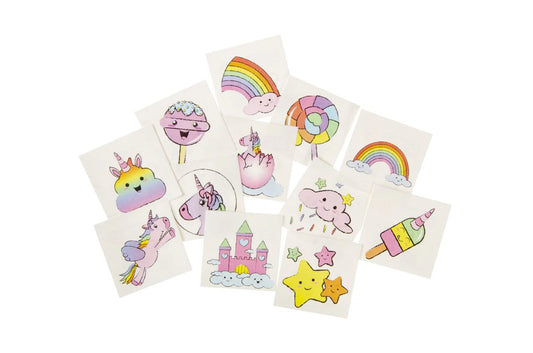 12 Pieces Unicorn Tattoos