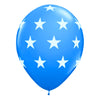 Light Blue Balloon With White Stars Print - Kids Party Craft