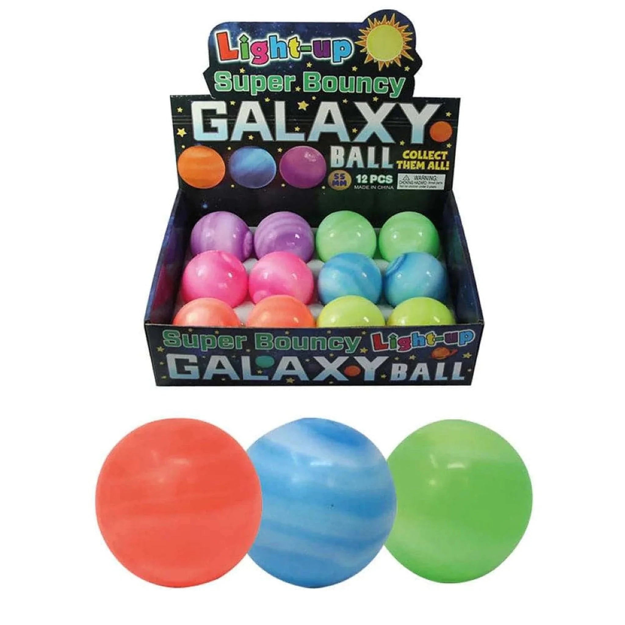 Light Up Galaxy Ball 55mm - Kids Party Craft