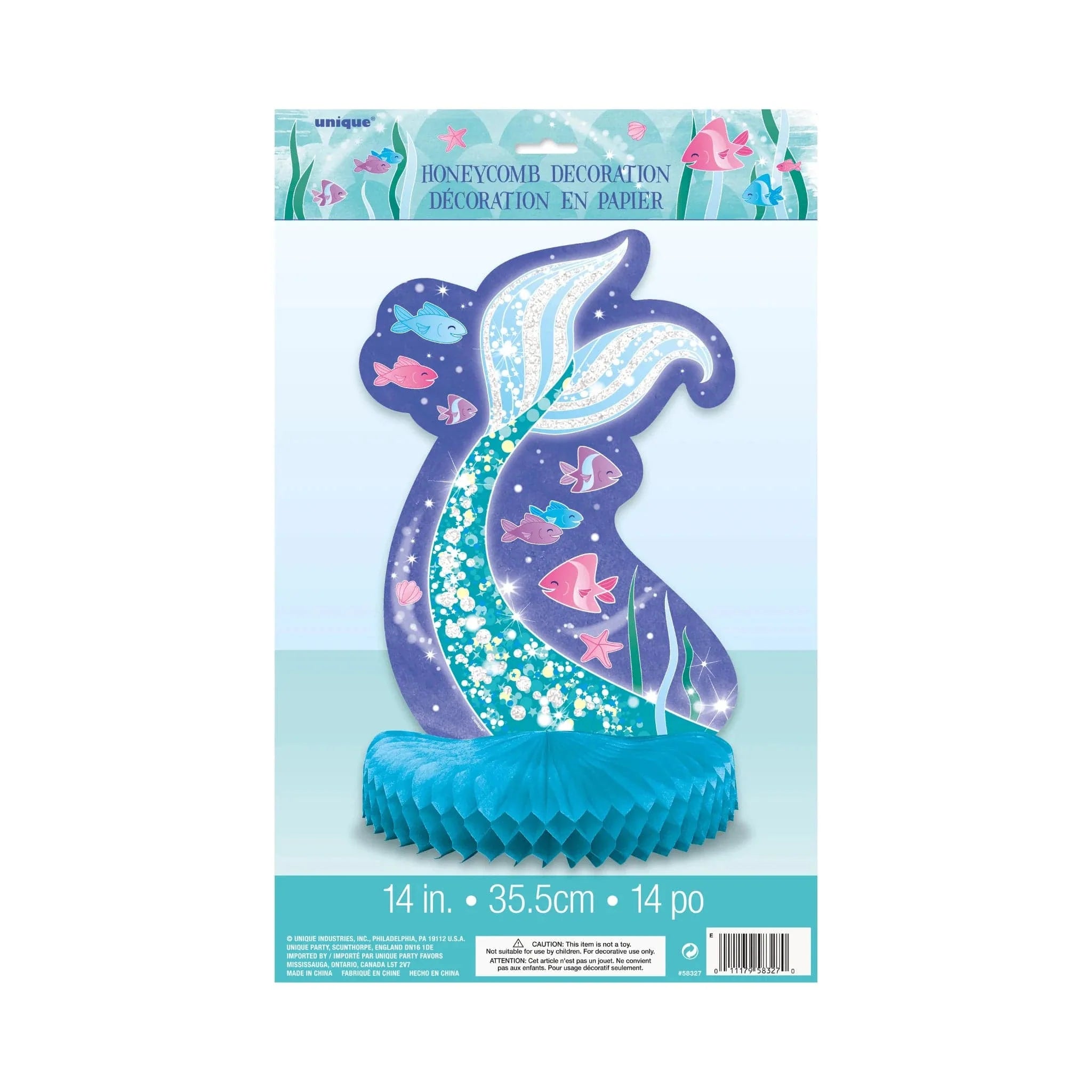 Mermaid Honeycomb Centerpiece Table Decoration - Kids Party Craft