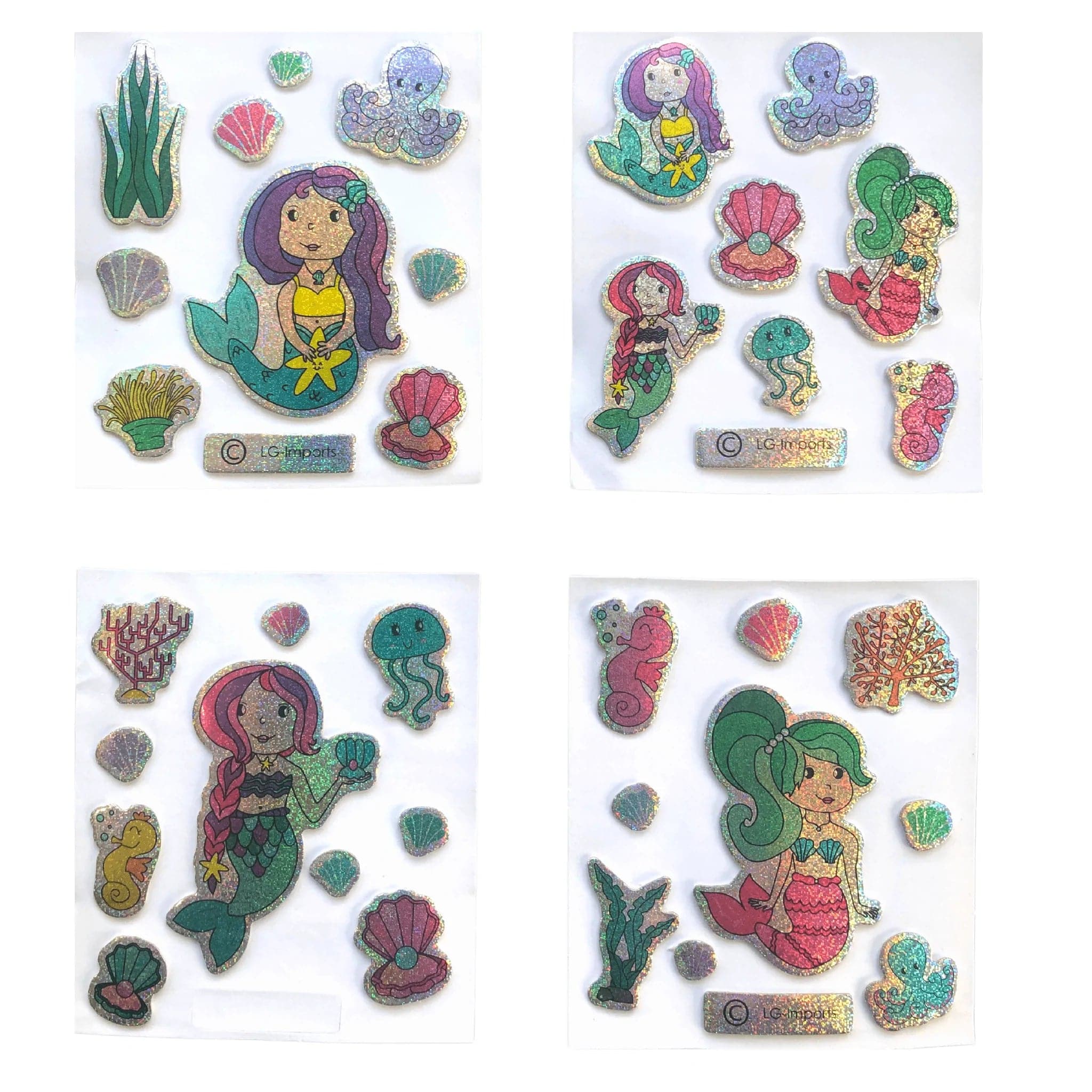 Mermaid Mini Puffy Sticker Sheet - Kids Party Craft