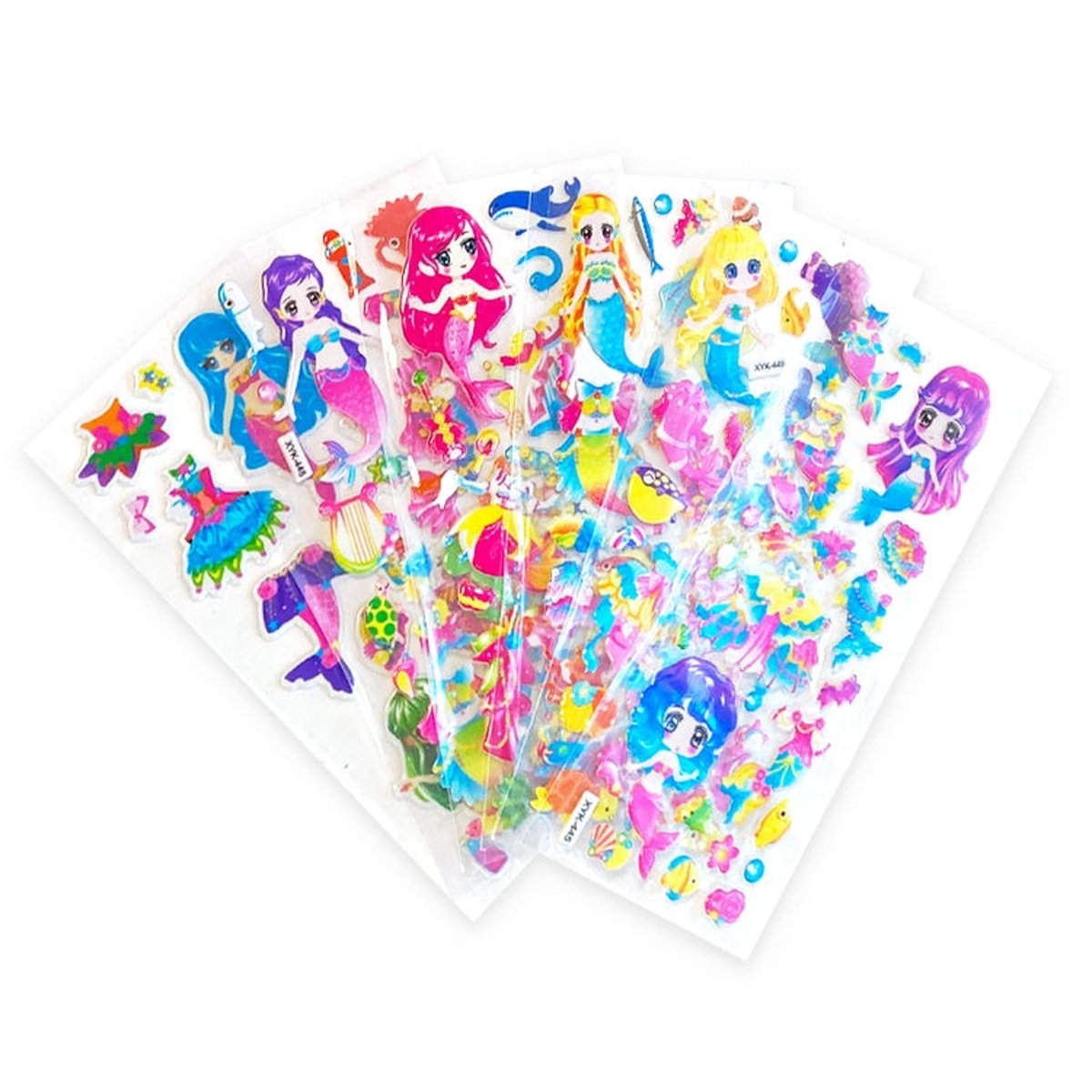 Mermaid Puffy Sticker Sheet - Kids Party Craft