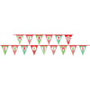 Merry Christmas Patterned Paper Flag Banner 14 Ft - Kids Party Craft