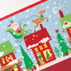Merry Christmas Patterned Paper Flag Banner 14 Ft - Kids Party Craft