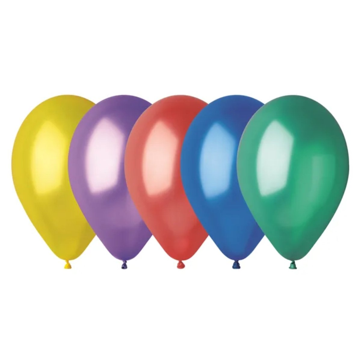 Metallic Coloured Balloons - 10 Pack - 28cm/11" - Kids Party Craft